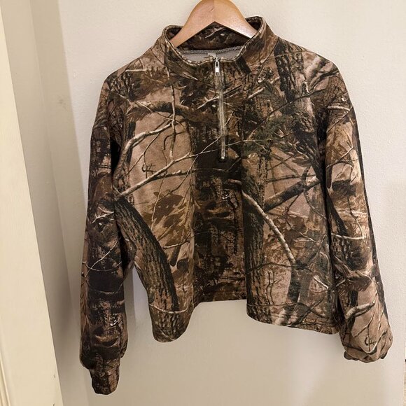 Los Angeles Apparel Real Tree Half Zip Pullover - Picture 1 of 3